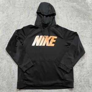 Nike Black Hoodie Pullover Hooded Mens Size Large‎